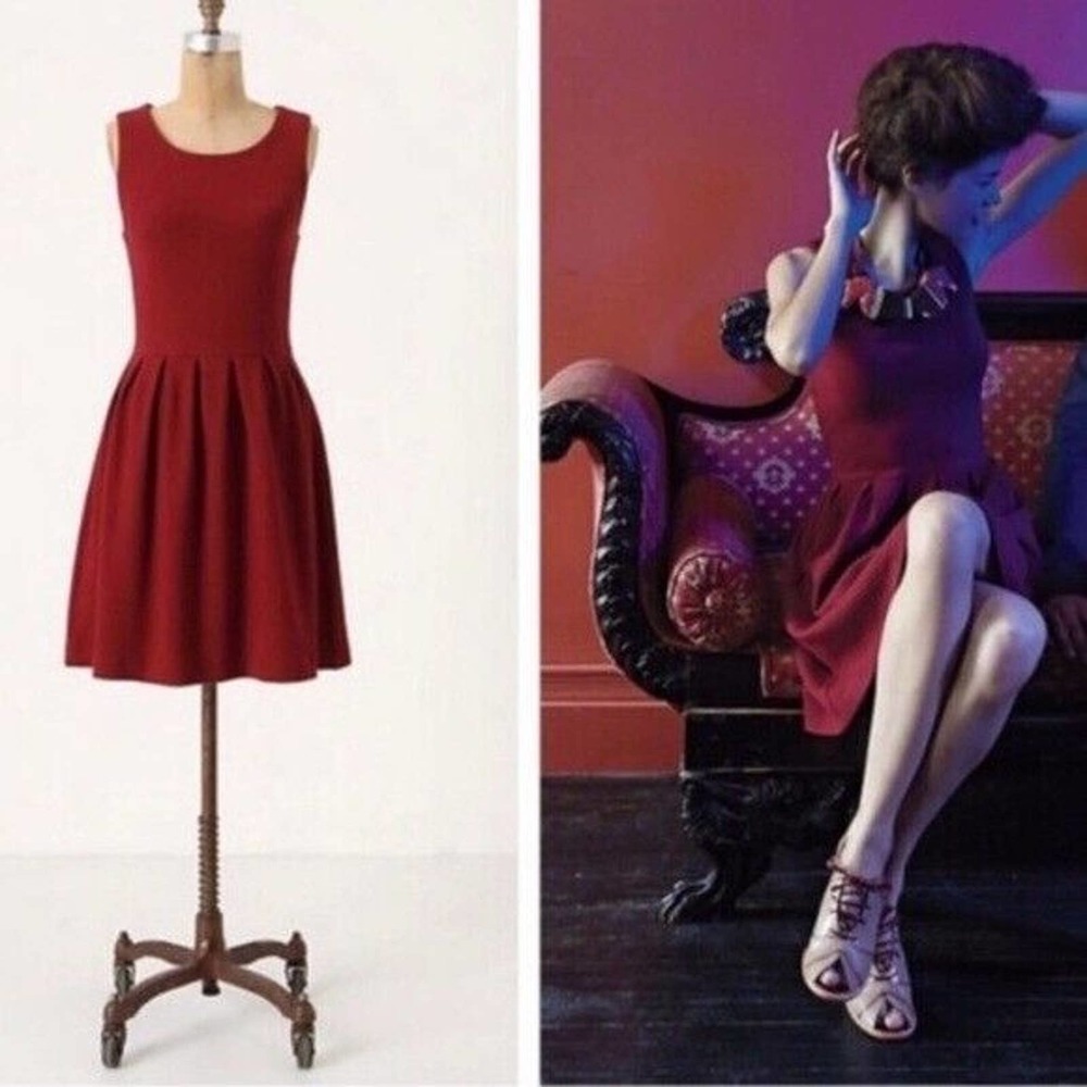 Ganni Red Midi Dress